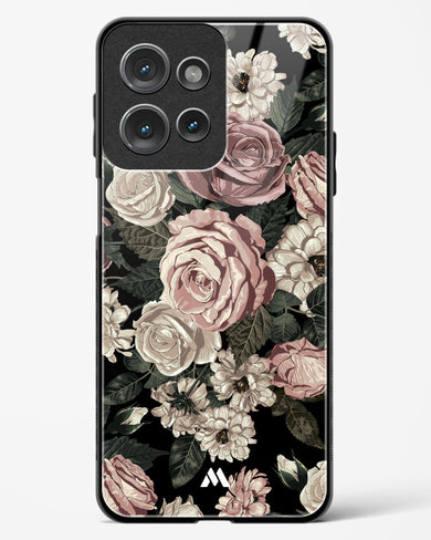 Floral Midnight Bouquet Glass Case Phone Cover (Motorola)