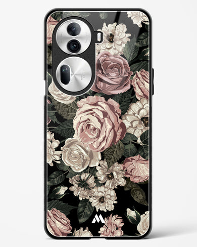 Floral Midnight Bouquet Glass Case Phone Cover (Oppo)