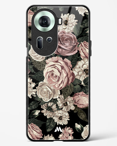 Floral Midnight Bouquet Glass Case Phone Cover (Oppo)