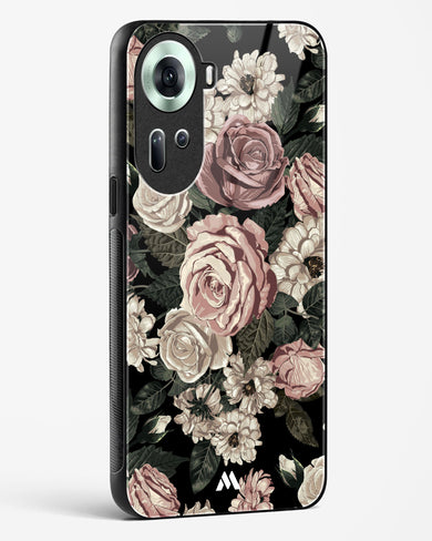 Floral Midnight Bouquet Glass Case Phone Cover (Oppo)