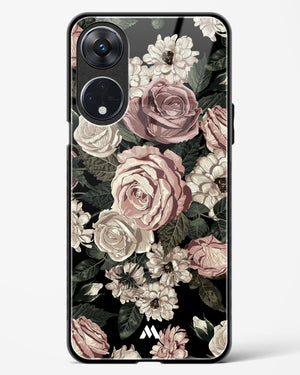 Floral Midnight Bouquet Glass Case Phone Cover-(Oppo)