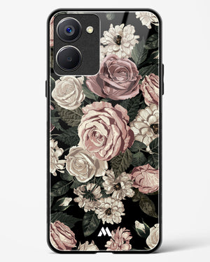 Floral Midnight Bouquet Glass Case Phone Cover-(Realme)