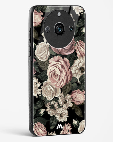 Floral Midnight Bouquet Glass Case Phone Cover-(Realme)