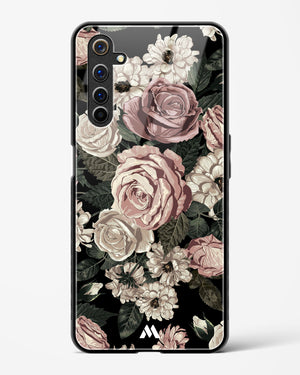 Floral Midnight Bouquet Glass Case Phone Cover-(Realme)