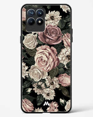 Floral Midnight Bouquet Glass Case Phone Cover-(Realme)