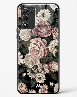 Floral Midnight Bouquet Glass Case Phone Cover-(Realme)