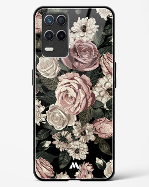 Floral Midnight Bouquet Glass Case Phone Cover-(Realme)