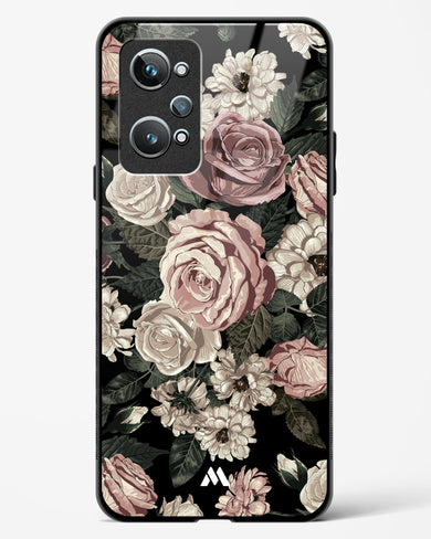 Floral Midnight Bouquet Glass Case Phone Cover-(Realme)