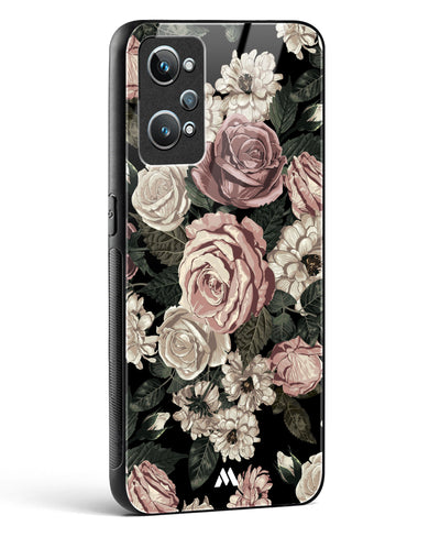 Floral Midnight Bouquet Glass Case Phone Cover-(Realme)