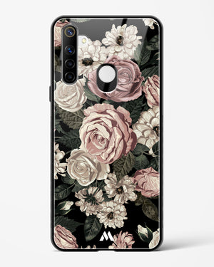 Floral Midnight Bouquet Glass Case Phone Cover-(Realme)