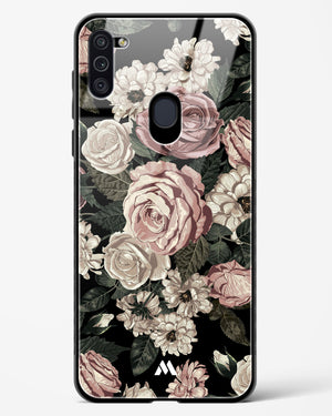 Floral Midnight Bouquet Glass Case Phone Cover-(Samsung)