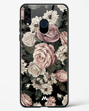 Floral Midnight Bouquet Glass Case Phone Cover-(Samsung)