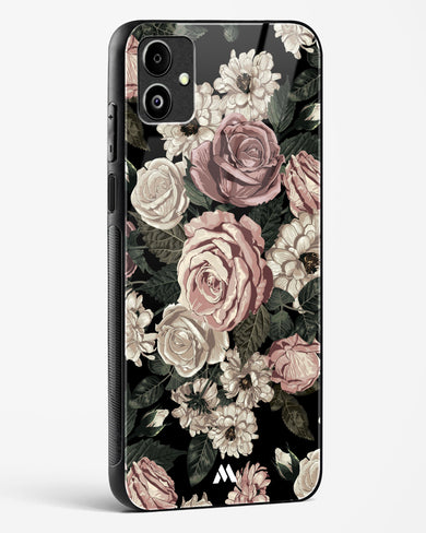 Floral Midnight Bouquet Glass Case Phone Cover-(Samsung)