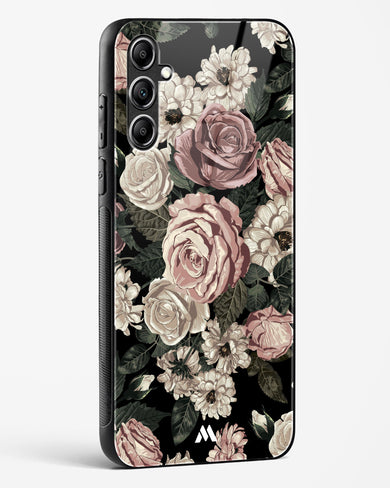 Floral Midnight Bouquet Glass Case Phone Cover-(Samsung)