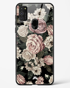 Floral Midnight Bouquet Glass Case Phone Cover-(Samsung)