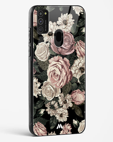 Floral Midnight Bouquet Glass Case Phone Cover-(Samsung)