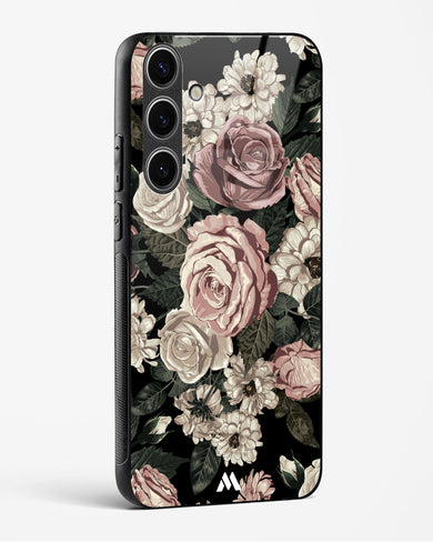 Floral Midnight Bouquet Glass Case Phone Cover-(Samsung)