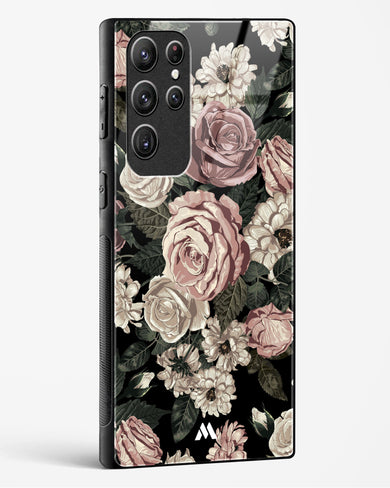 Floral Midnight Bouquet Glass Case Phone Cover-(Samsung)