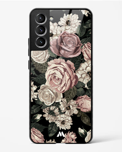 Floral Midnight Bouquet Glass Case Phone Cover-(Samsung)