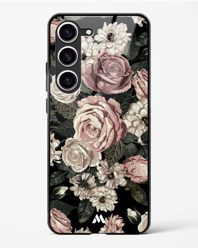 Floral Midnight Bouquet Glass Case Phone Cover-(Samsung)