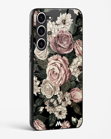 Floral Midnight Bouquet Glass Case Phone Cover-(Samsung)