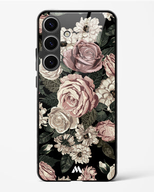 Floral Midnight Bouquet Glass Case Phone Cover-(Samsung)