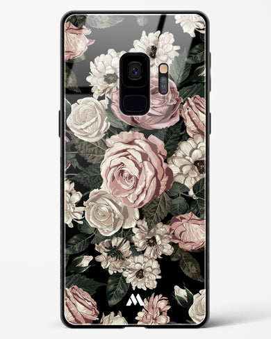 Floral Midnight Bouquet Glass Case Phone Cover-(Samsung)