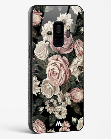 Floral Midnight Bouquet Glass Case Phone Cover-(Samsung)