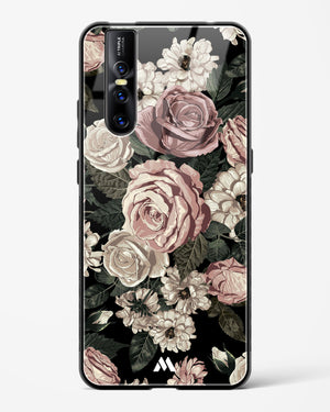 Floral Midnight Bouquet Glass Case Phone Cover (Vivo)