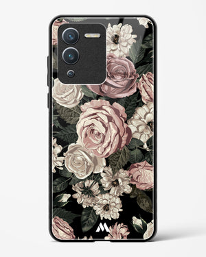 Floral Midnight Bouquet Glass Case Phone Cover-(Vivo)