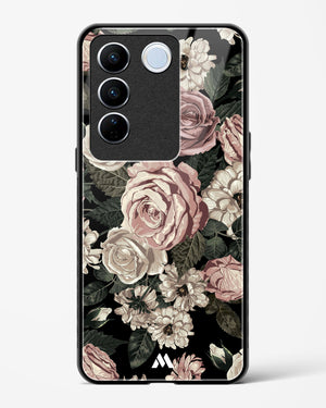 Floral Midnight Bouquet Glass Case Phone Cover-(Vivo)