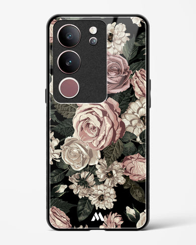 Floral Midnight Bouquet Glass Case Phone Cover-(Vivo)