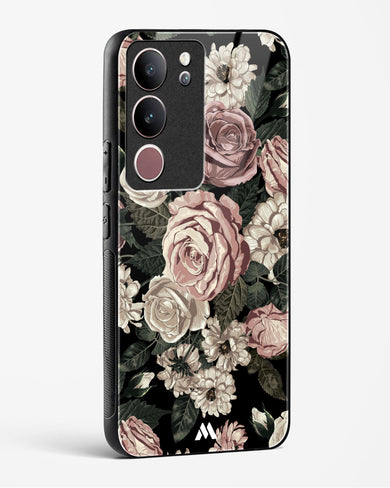 Floral Midnight Bouquet Glass Case Phone Cover-(Vivo)