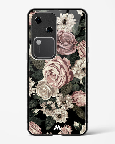 Floral Midnight Bouquet Glass Case Phone Cover (Vivo)