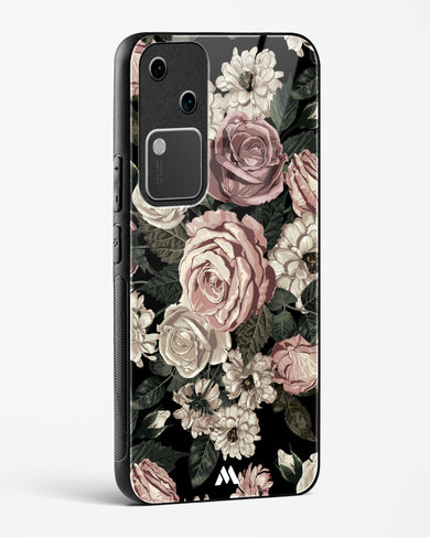Floral Midnight Bouquet Glass Case Phone Cover (Vivo)