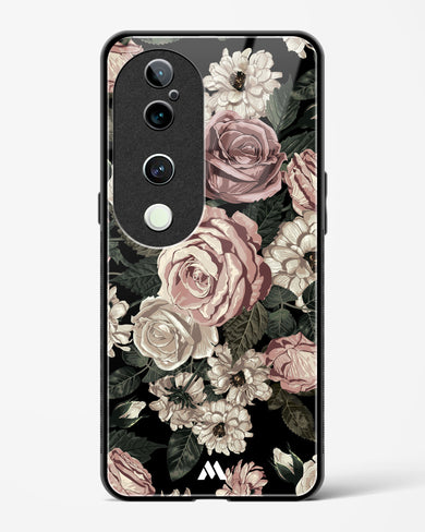 Floral Midnight Bouquet Glass Case Phone Cover (Vivo)