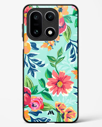Flower Print on Canvas Glass Case Phone Cover (OnePlus)