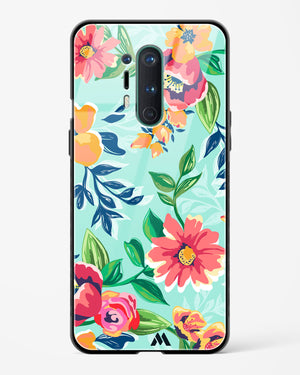 Flower Print on Canvas Glass Case Phone Cover (OnePlus)