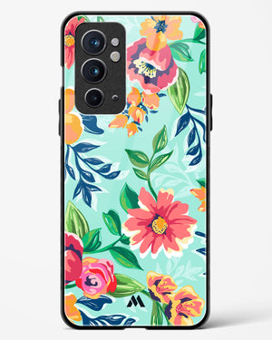 Flower Print on Canvas Glass Case Phone Cover (OnePlus)