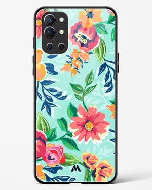 Flower Print on Canvas Glass Case Phone Cover (OnePlus)
