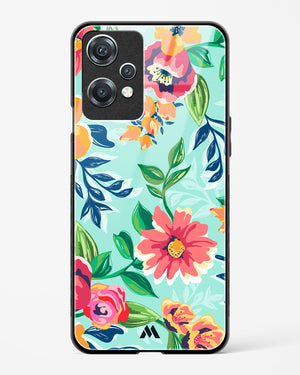 Flower Print on Canvas Glass Case Phone Cover (OnePlus)