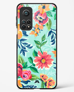 Flower Print on Canvas Glass Case Phone Cover (Xiaomi)