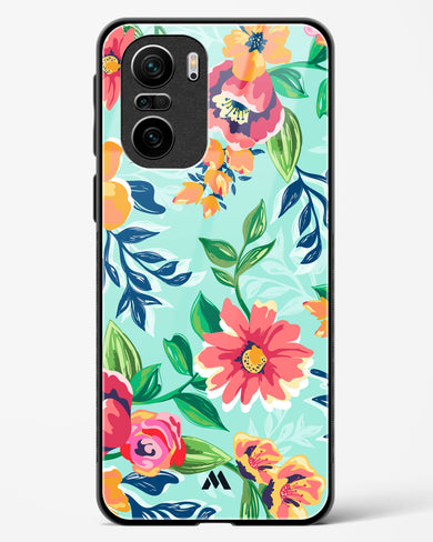 Flower Print on Canvas Glass Case Phone Cover-(Xiaomi)