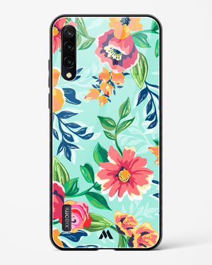 Flower Print on Canvas Glass Case Phone Cover-(Xiaomi)