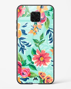 Flower Print on Canvas Glass Case Phone Cover-(Xiaomi)