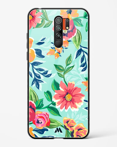 Flower Print on Canvas Glass Case Phone Cover-(Xiaomi)