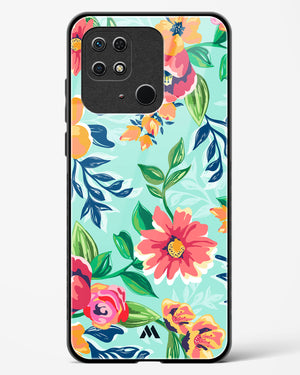 Flower Print on Canvas Glass Case Phone Cover (Xiaomi)