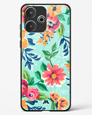 Flower Print on Canvas Glass Case Phone Cover (Xiaomi)