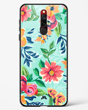 Flower Print on Canvas Glass Case Phone Cover-(Xiaomi)