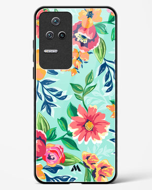 Flower Print on Canvas Glass Case Phone Cover (Xiaomi)